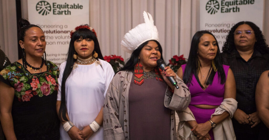 A group of Brazilian Indigenous women leaders at COP28